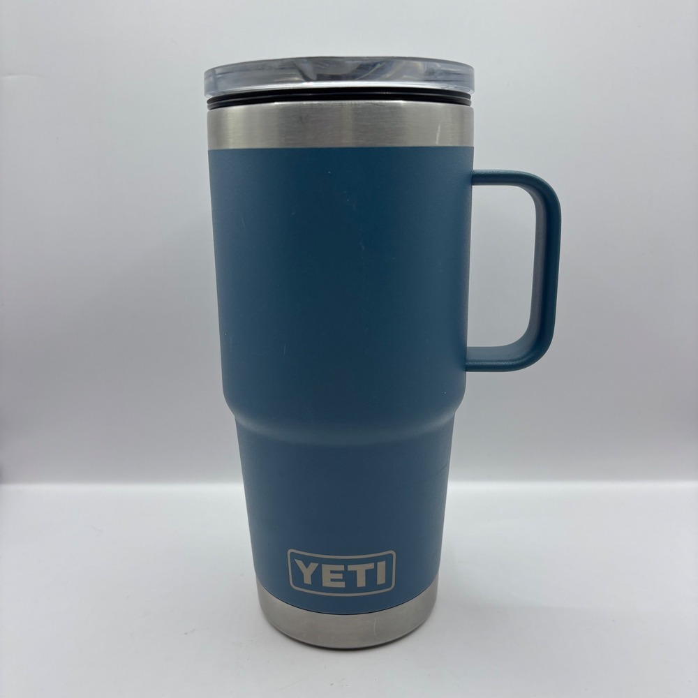 YETI Rambler 20 oz Travel Mug Stronghold Lid Agave Teal Rare Discontinued